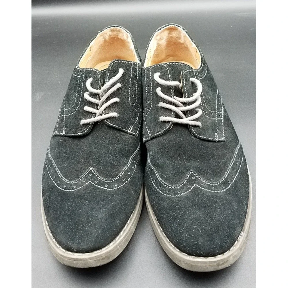 Marc Anthony Wing Tip Oxford Casual Shoes Mens Size‎ 9 M Black Suede Lace Up